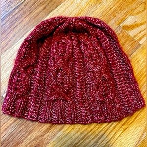 Gorgeous hand knit cabled beanie